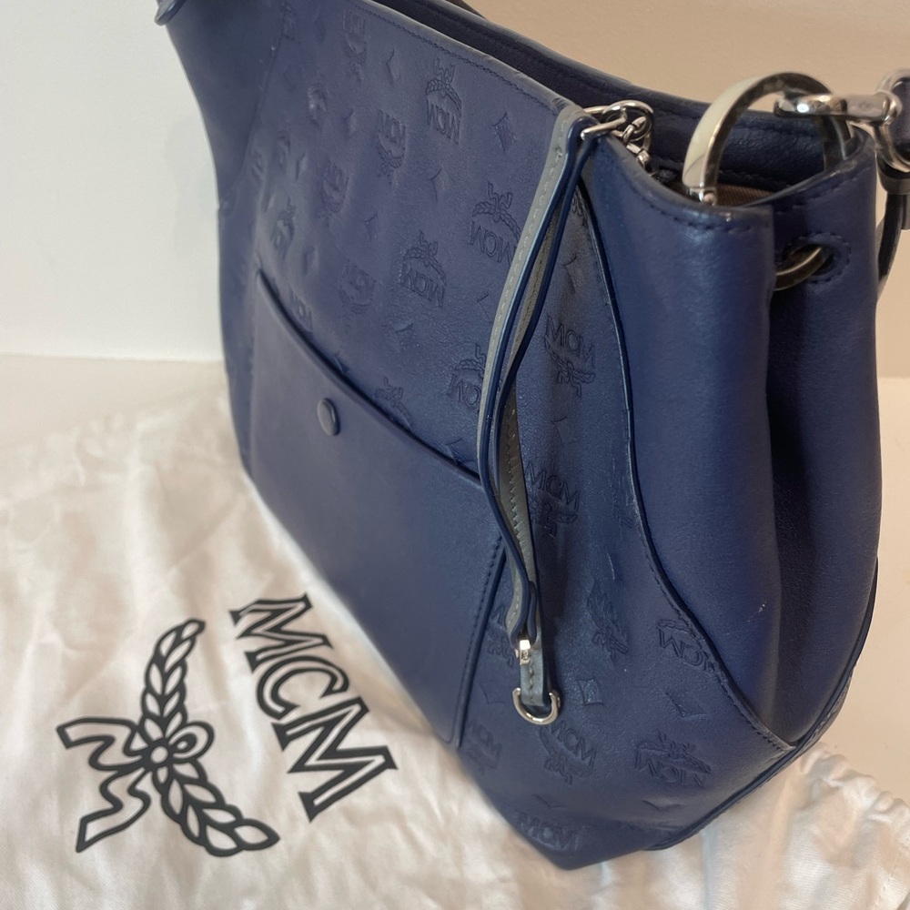 MCM Dark Blue Shoulder Bag - Picture 5 of 10
